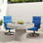 Set of 2 Outdoor Patio 360° Swivel Dining Rocking Chairs - All Weather, Padded PVC-coated polyester Mesh, Rust-Proof Steel Frame, 400 Lb Capacity-1537225016-1537225015