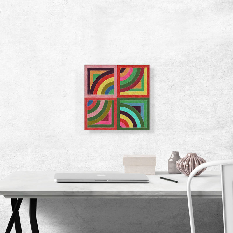 Mid-Century Modern Quarters - Reproduction d'art sur toile tendue, H 12 po x l 12 po x P 0,75 po