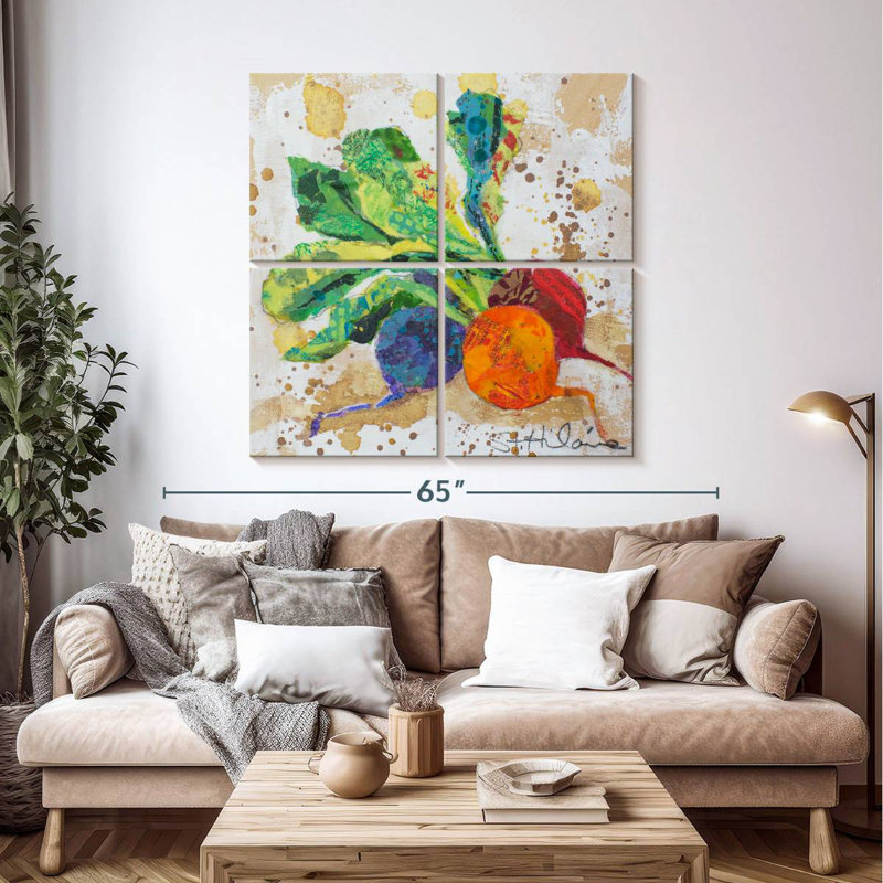 Yarlin Veggie Splash I, 45" H x 45" W