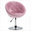 Fauteuil de coiffeuse rotatif moderne capitonné avec structure chromée réglable en hauteur
