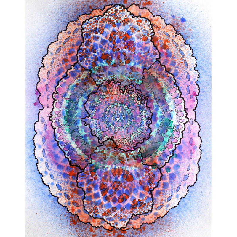 Stain 10 Print by Katie Schutte, 21.25" H x 17.25" W x 0.875" D