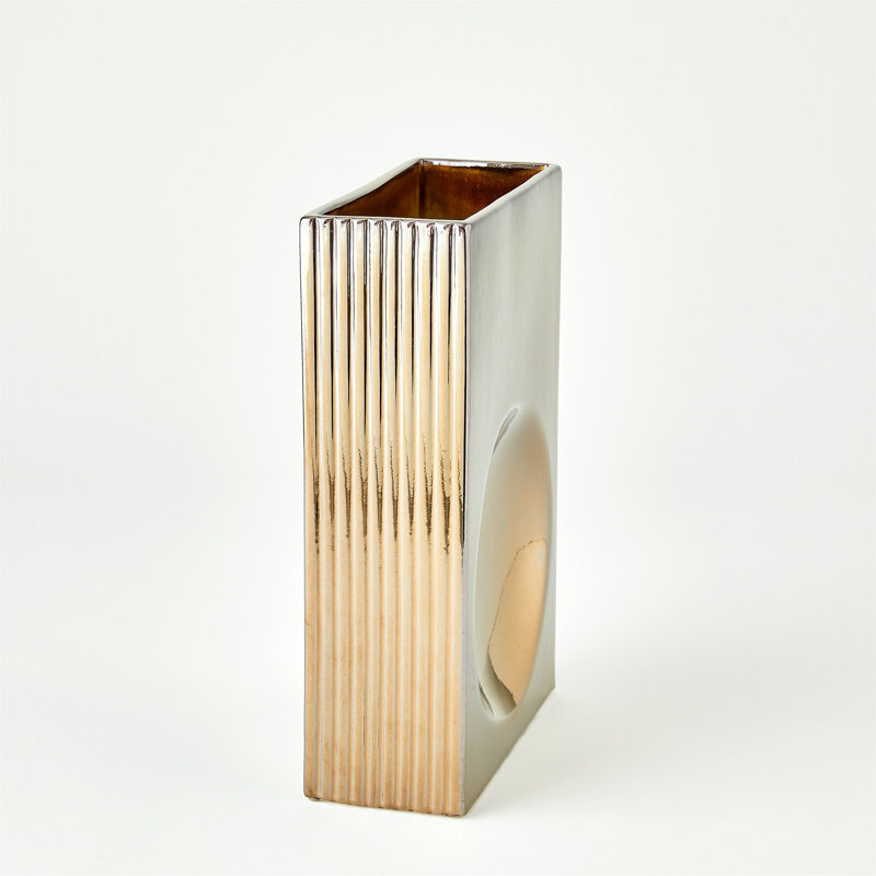 Vase Symbiotic - Bronze, H 14 po x l 9,25 po x P 4 po