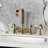 Kingston Brass Kaiser Two-Handle 4-Hole Deck Mount Bridge Kitchen Faucet with Brass Side Sprayer-101180773