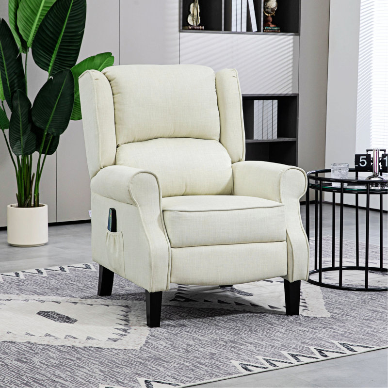 Fauteuil inclinable Vibration Massage, Lin blanc