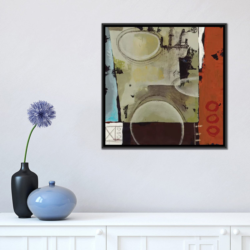« automne iii », reproduction sur toile, H 18 po x l 18 po x P 1,5 po, Toile avec cadre noir, Pas de tapis