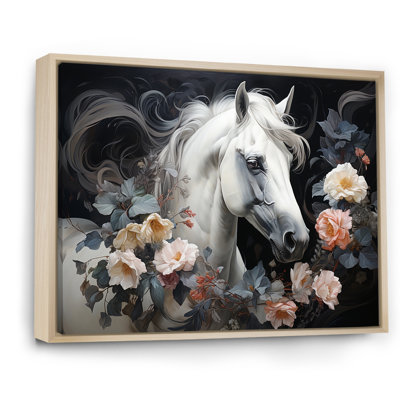 «Majestic Flower Beauty Horse II», reproduction sur toile