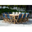 Riviera Teak Outdoor Sling Folding Dining Chair-1571867594
