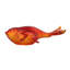 Figurine de poisson en résine transparente