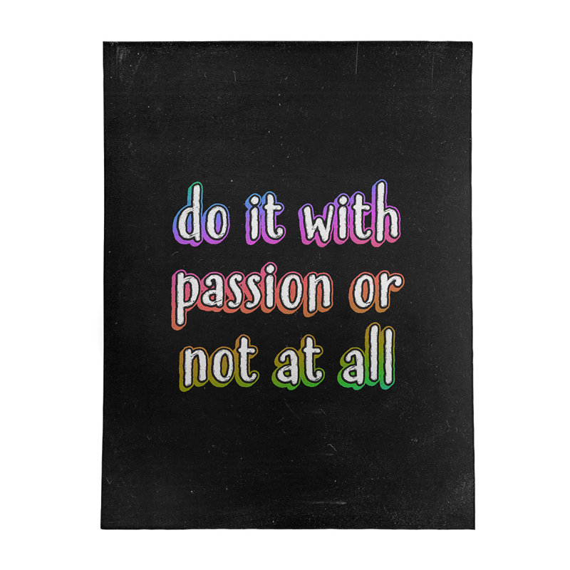 Quotes Chenille Indoor Rug, Rectangle 5' x 7'