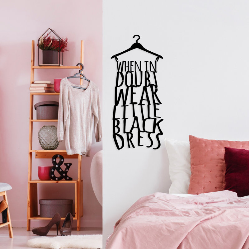 Decorative Metal Wall Accessory, Black Finish, 12.6 x 27.6 inches | 100% Metal with 0.06 inches Thickness | Lightweight at 1.4 lbs | Perfect for Home Decor, Modern Aesthetics, and Easy Wall Mounting
