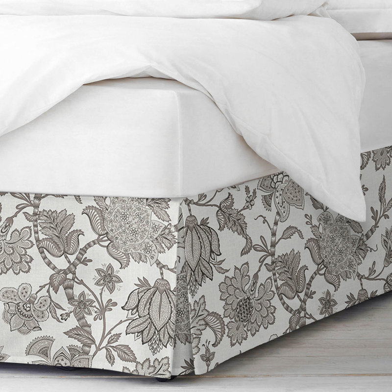 Bronte Ivory Cotton Bedskirt, California King, 15"