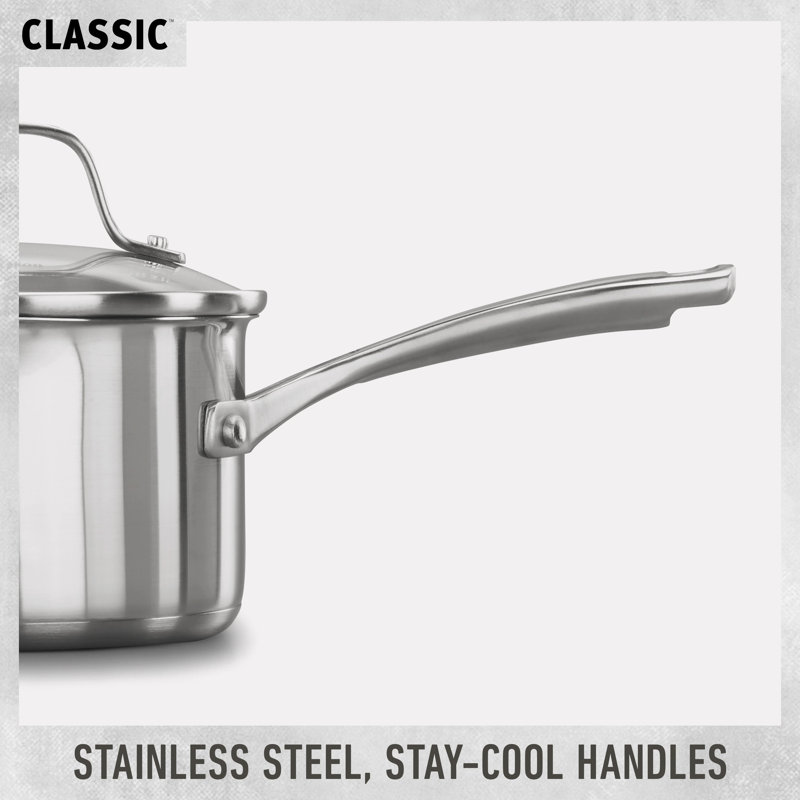 Calphalon Classic Stainless Steel 3.5 QT Sauce Pan with Cover