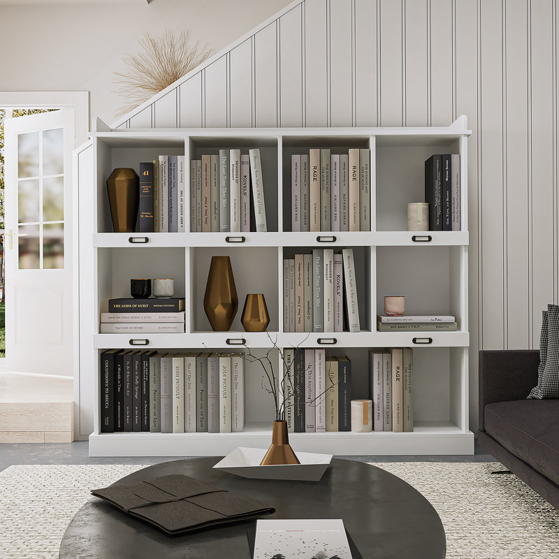 Bibliothèque à 10 tablettes, Blanc