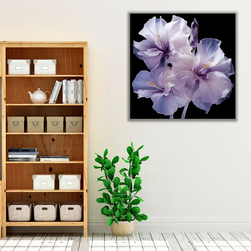 " Graceful Purple Petalscape 2 ", Paper, 12" H x 12" W x 1.25" D