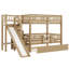 Lit superposé simple au-dessus de simple avec escalier de rangement et glissade TimberTrek-130024874
