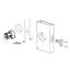 Serrure en laiton et plaque de renfort de porte pour 1-3 / 8 po Portes épaisses, finition laiton (paquet simple)-122442692-122442691