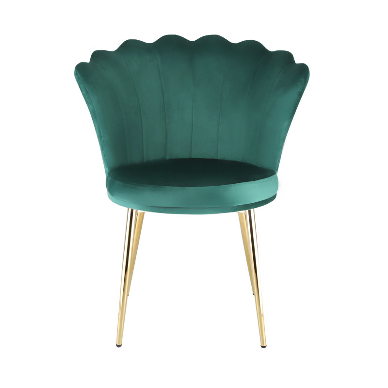 Daisy - Velvet Chair with Back-Rest, Green