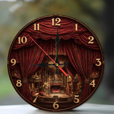 Lustre horloge rouge