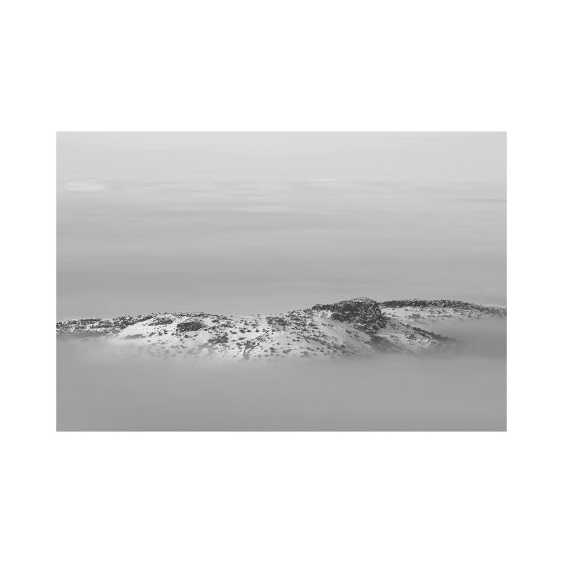Island In The Sky Bw - Wrapped Canvas Print, 20.32cm H x 30.48cm W x 1.905cm D