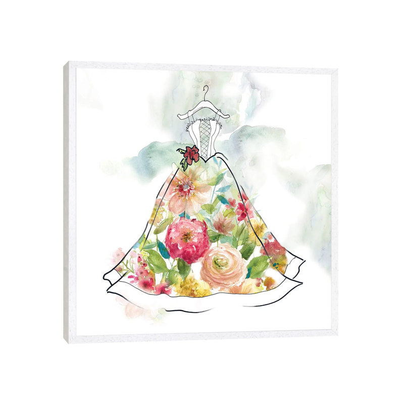 Fashionable Florals II by Carol Robinson - Print on Canvas, 93.98 cm H x 93.98 cm W, White Framed