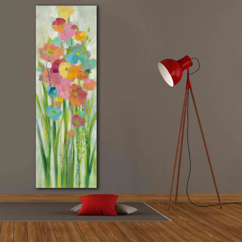 «Long Stem Bouquet I» par Silvia Vassileva, art mural sur toile, H 60 po x l 20 po