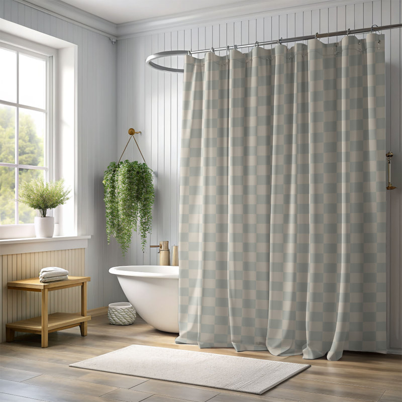 Cosy - Rideau de douche Premium, H 74 po x l 71 po, Gris