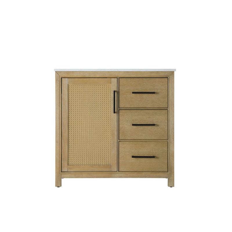 Meuble-lavabo simple 36 po, Linen Oak