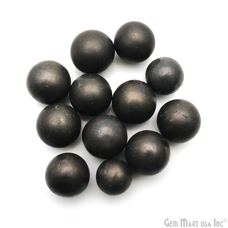 Natural Polished Gemstone Sphere, Decorative Accent, Smooth Ball Home Decor, 15-25mm, Pyrite