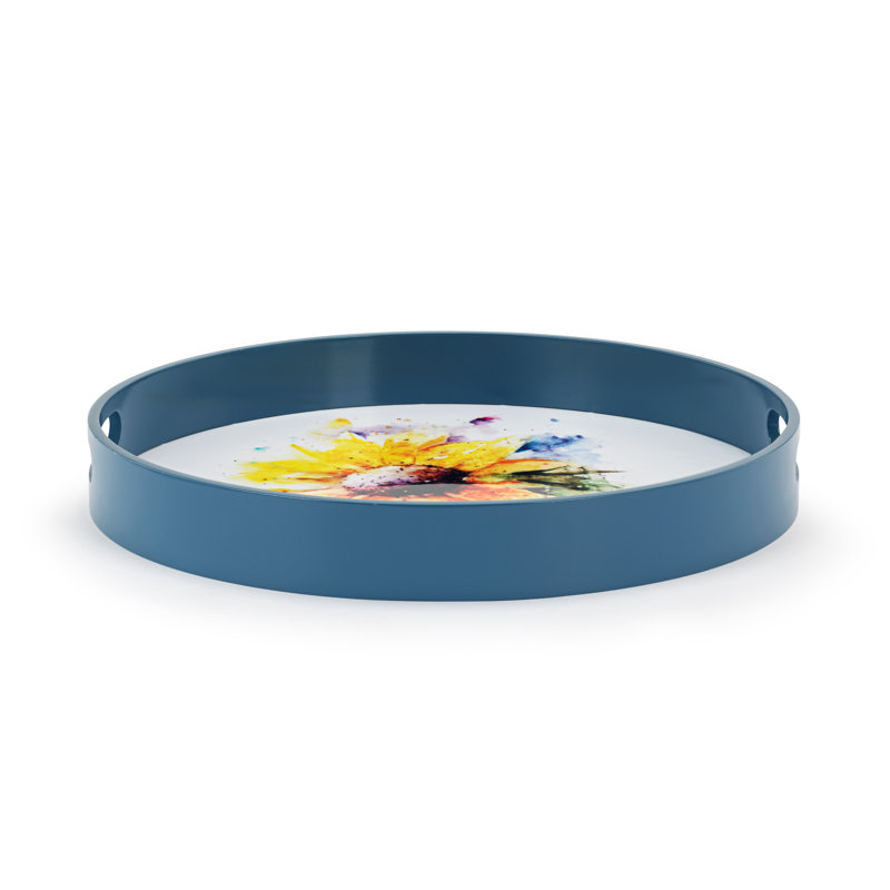 Sunflower Round Serve Tray - 18In