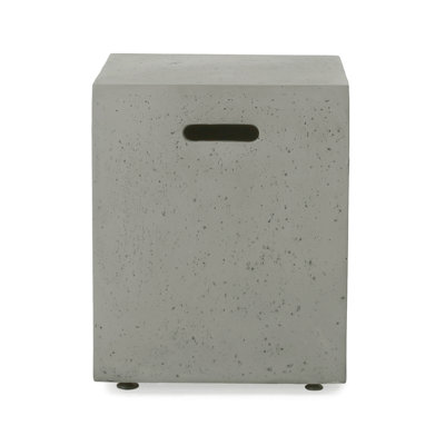 Support de réservoir de propane Modern Mgo - Table d'appoint en béton léger, sans assemblage