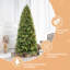 Arbre de Noël à charnière avec lumières DEL blanc chaud - branches mixtes en PVC + PE-1847397090