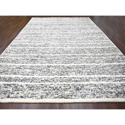 One-of-a-Kind 12'4" X 18' New Age Area Rug in Black