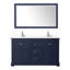 Meuble-lavabo double autoportant 60 po avec plateau en quartz et miroir Avery-97851419-97851423-100500669