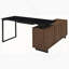 Bureau d'ordinateur en L
