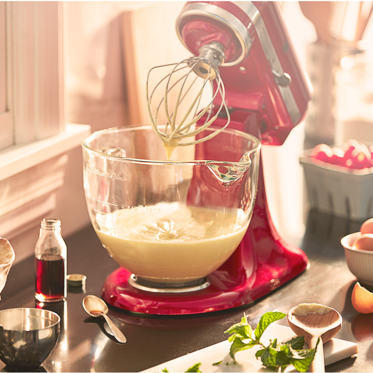 Artisan Design 5-Quart KitchenAid Stand Mixer with Glass Bowl - Plumberry