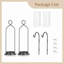 Ensemble de 2 appliques murales noires en forme de bougie ouragan