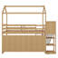 Lit mezzanine simple en bois avec glissade-76378511