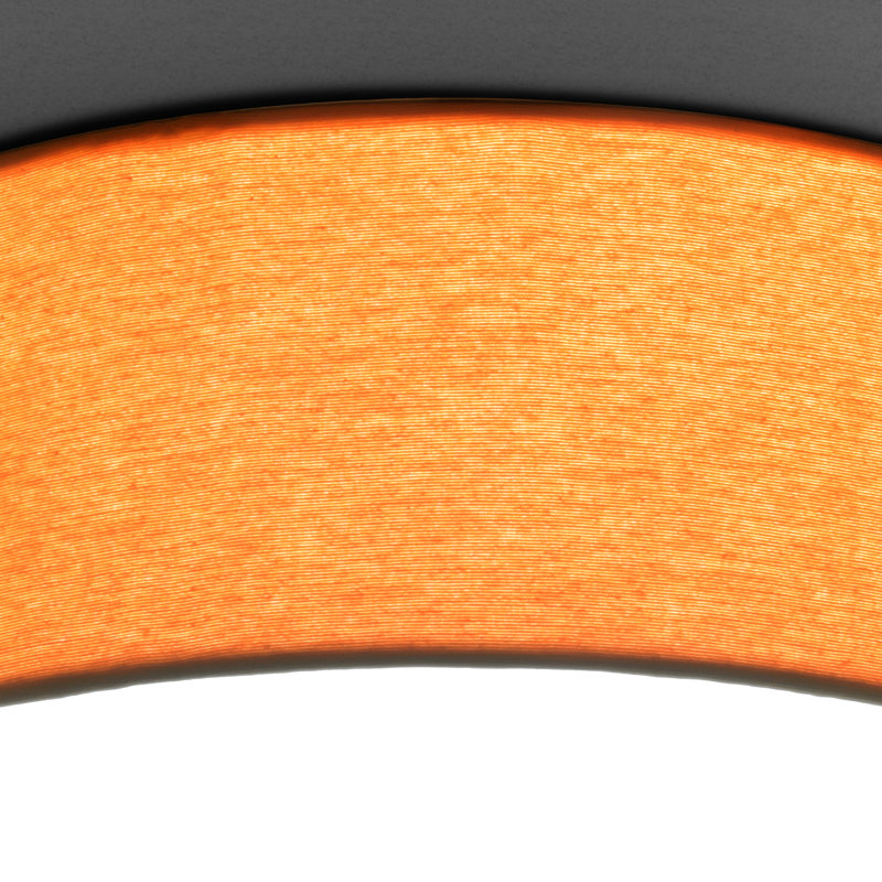Parvin Flush Mount, 13cm H x 51cm W x 51cm D, Yellow