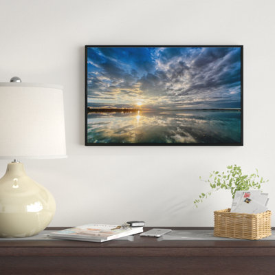 «Sunset with Dramatic Sky and Sea», reproduction de photo sur toile tendue