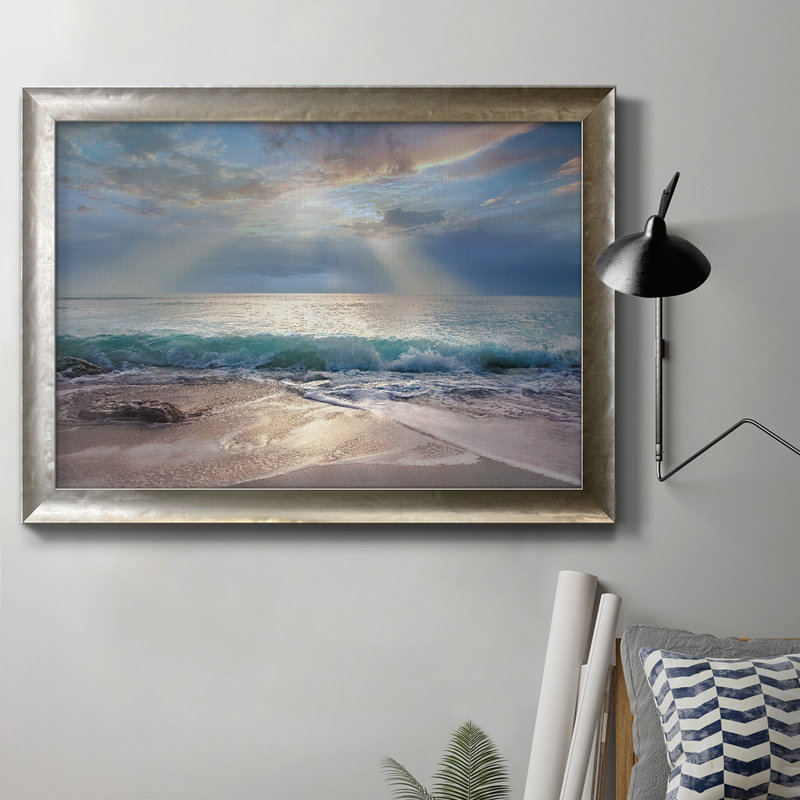 «Aqua Blue Morning», reproduction d'art sur toile, H 16 po x l 20 po x P 2,5 po