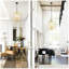 Chandelier - 4-Light Farmhouse Style Kitchen Light, Vintage Cage Light Fixture, Adjustable Height