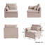 Fauteuil d'appoint modulaire à droite avec coussin double couche-676950459