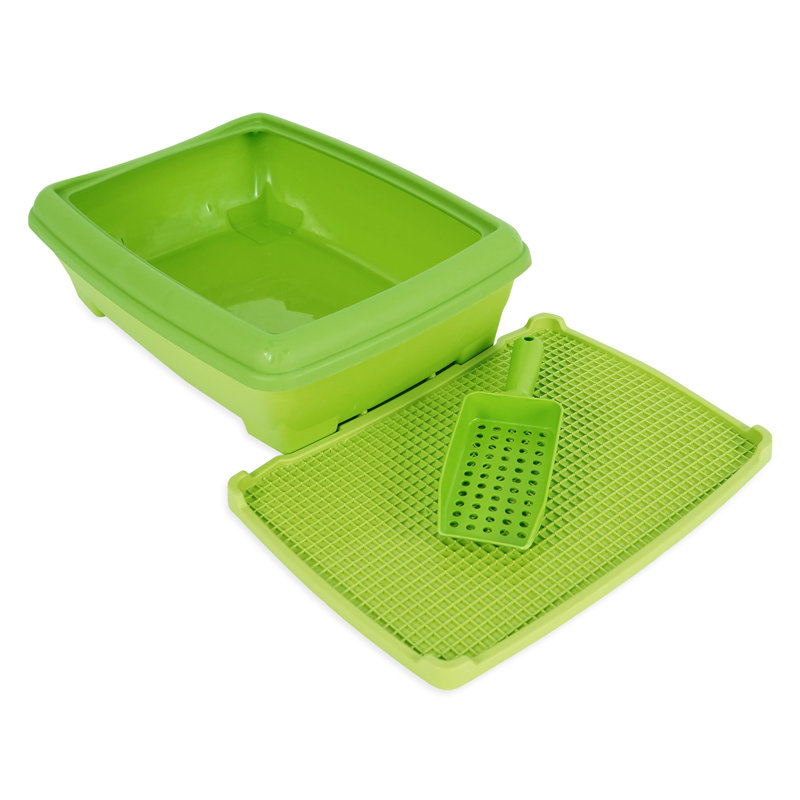 Litière standard en plastique avec pelle Loney, Vert