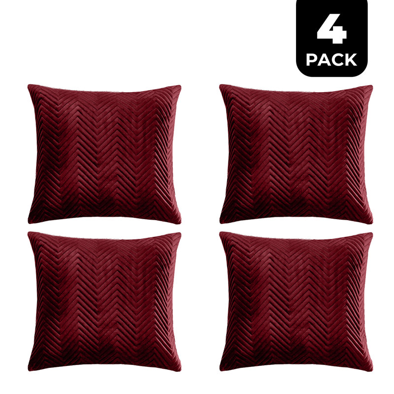 Square Scatter Cushion Cushion Cover, Burgundy