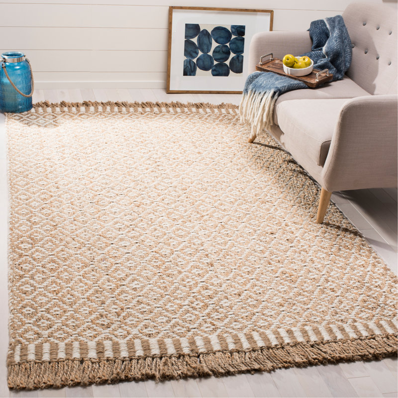 Nicholson Hand Woven Jute Area Rug, Rectangle 8 pi x 10 pi