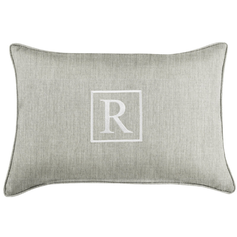 Housse et insert de coussin d'extérieur rectangulaire Kerrell, Gris granite, R