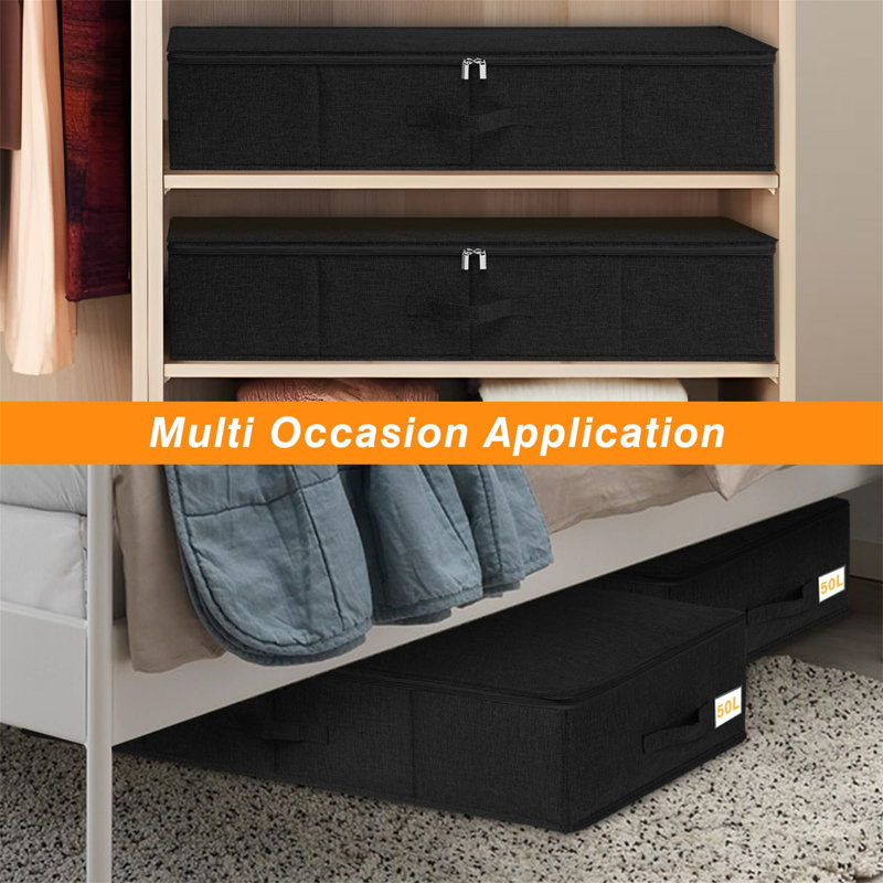 Brayden Studio Fabric Underbed Storage