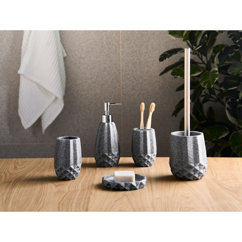 Bathroom Accessory Set, Light Grey