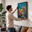 Golden Fish Among Coral Coastal - Framed Print-1809022744-1809022751