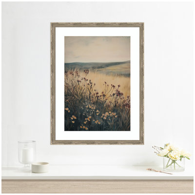 «Landscape Wild Flower» par Melloi, reproduction d'art encadrée